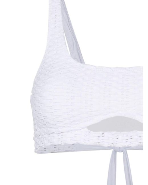Bikini con diseño tejido Amir Slama de color White