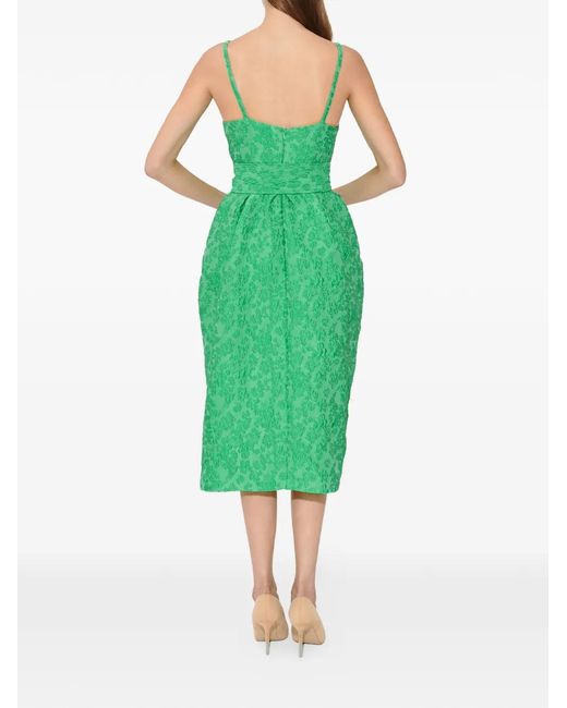 Rosie Assoulin Green Artichoke Midi Dress
