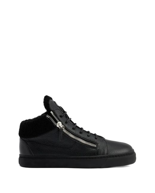 Giuseppe Zanotti Black Kriss Side Zippers Sneakers for men