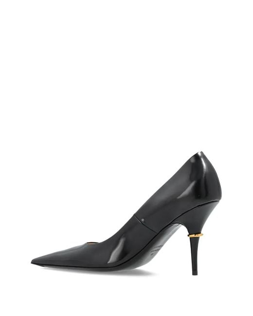 Balenciaga Black Pointed Toe Ring Heel Pumps
