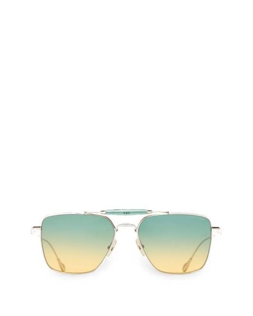 Cutler & Gross Green Square-Frame Sunglasses