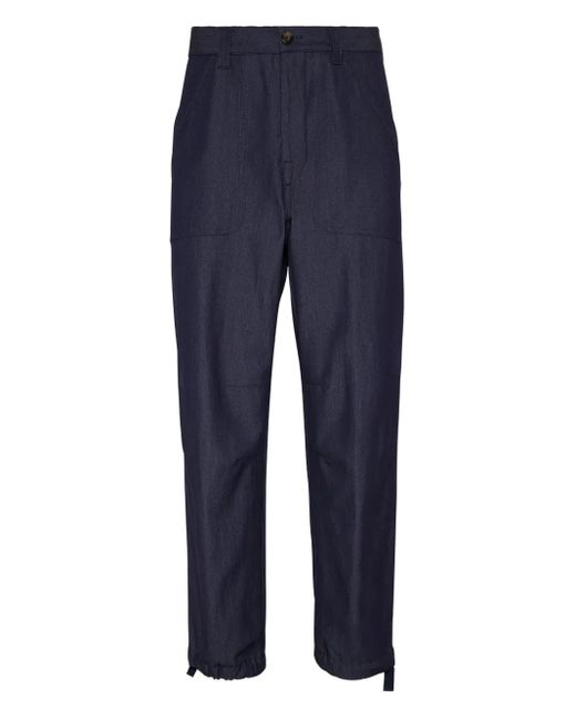 メンズ Brunello Cucinelli ボタン パンツ Blue