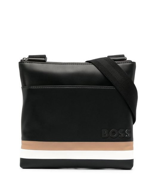 BOSS by HUGO BOSS Byron Fauxleather Messenger Bag in Black for Men