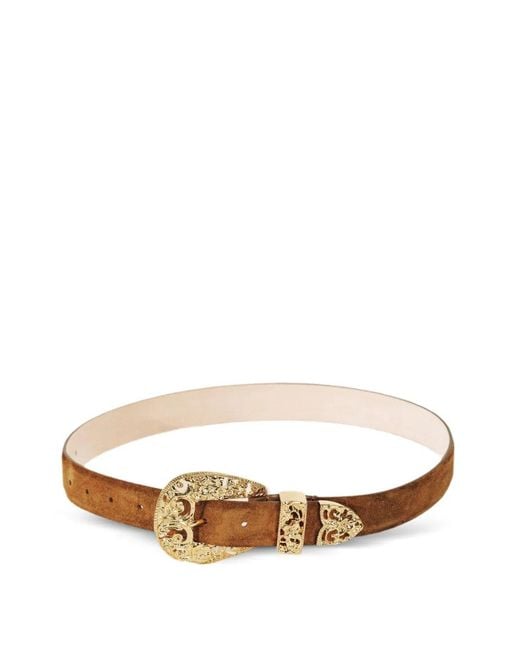 DEHANCHE White Versailles Suede Belt