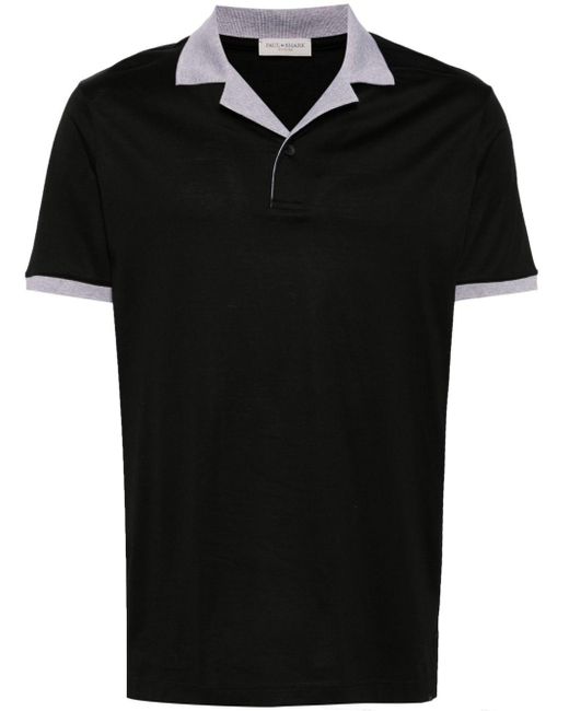 Polo en coton à bordures contrastées Paul & Shark pour homme en coloris Black