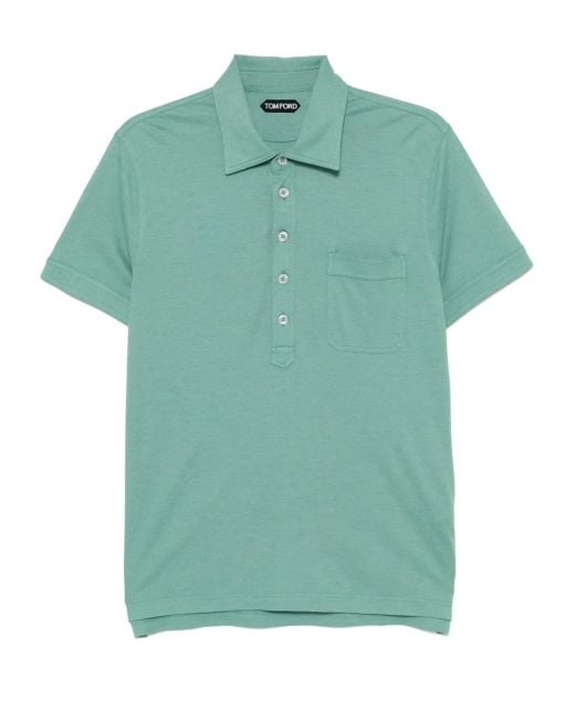 メンズ Tom Ford ショートスリーブ ポロシャツ Green
