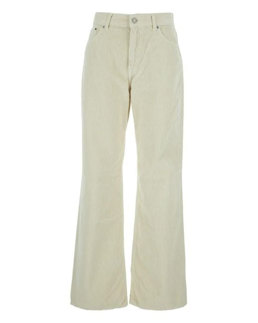 Haikure Natural Logo Patch Corduroy Trousers