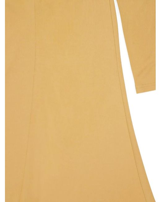 Stella McCartney Metallic Long-Sleeve Crepe Dress