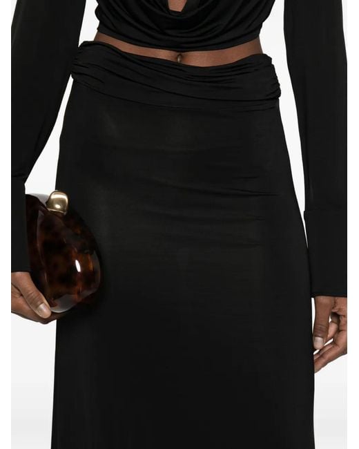 AYA MUSE Black Feyra Ruched Skirt