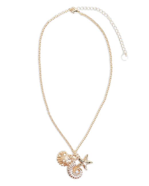 Collares con múltiples charms Self-Portrait de color White