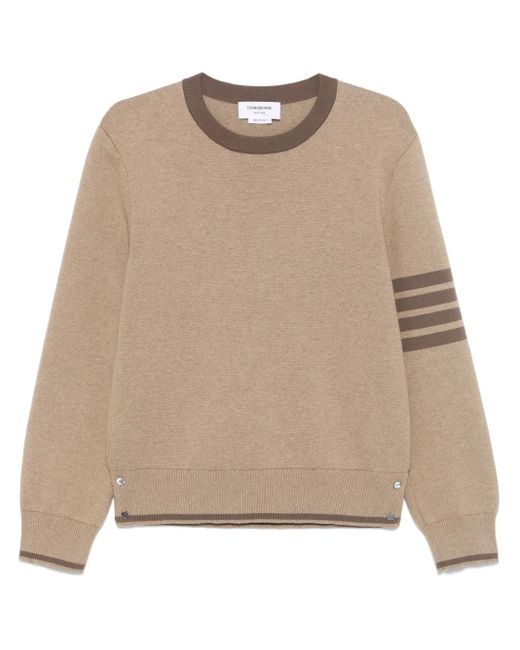 Thom Browne 4-Bar Pullover in Natural für Herren