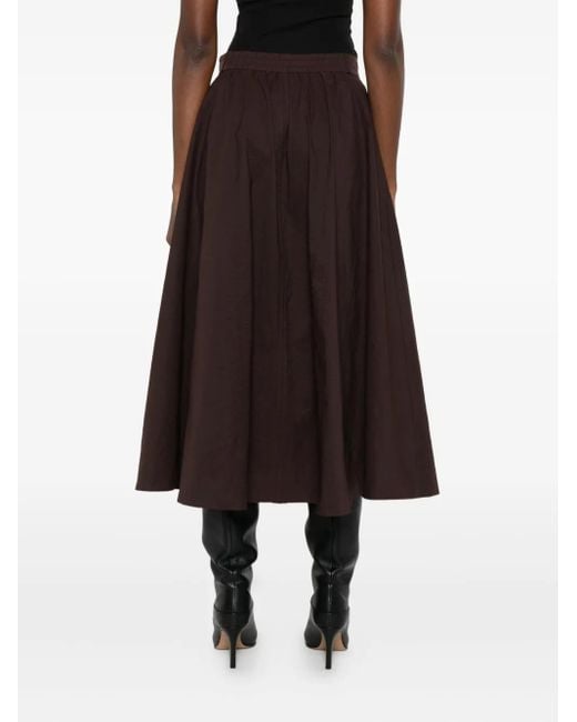 Mark Kenly Domino Tan Pleated Skirt Brown