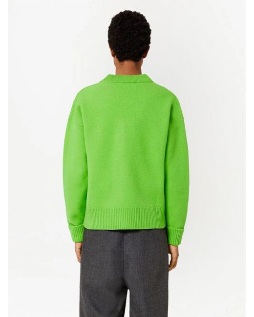 AMI Green Ami De Coeur Cardigan