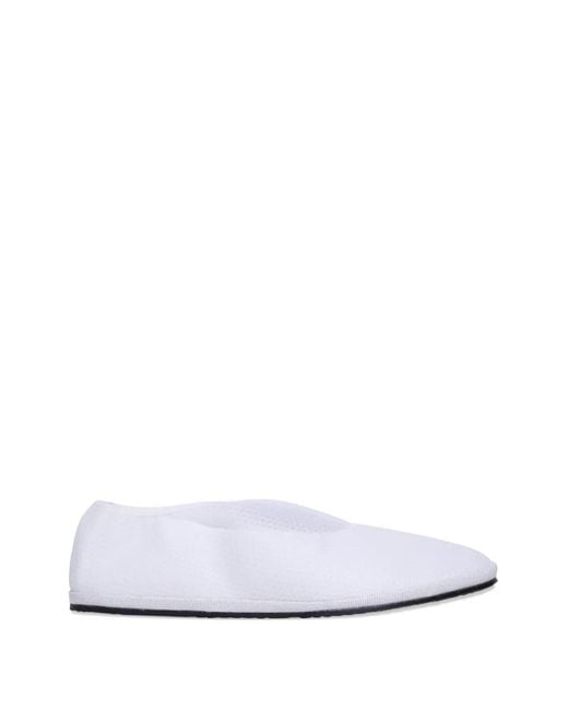 DROGHERIA CRIVELLINI White Ballerines Mocca En Mesh