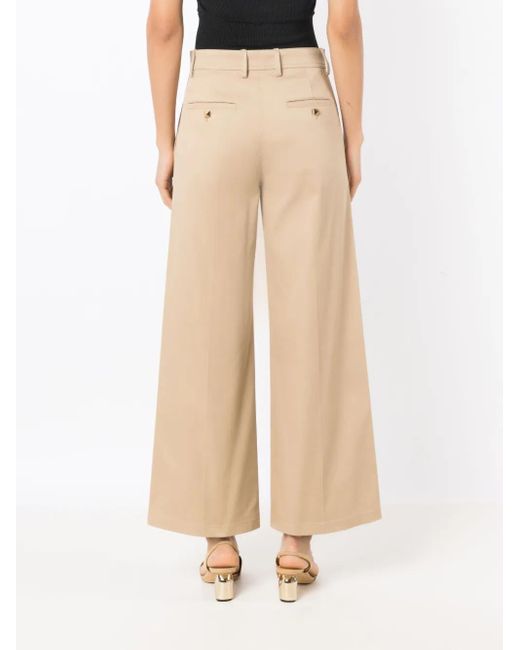 Valentino Garavani Natural High-Rise Wide-Leg Trousers