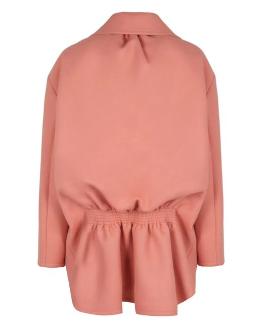 Fendi Pink Elasticated-Back Single-Breasted Coat
