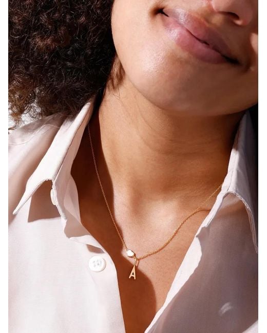 Design Letters White Heart-Pendant Necklace