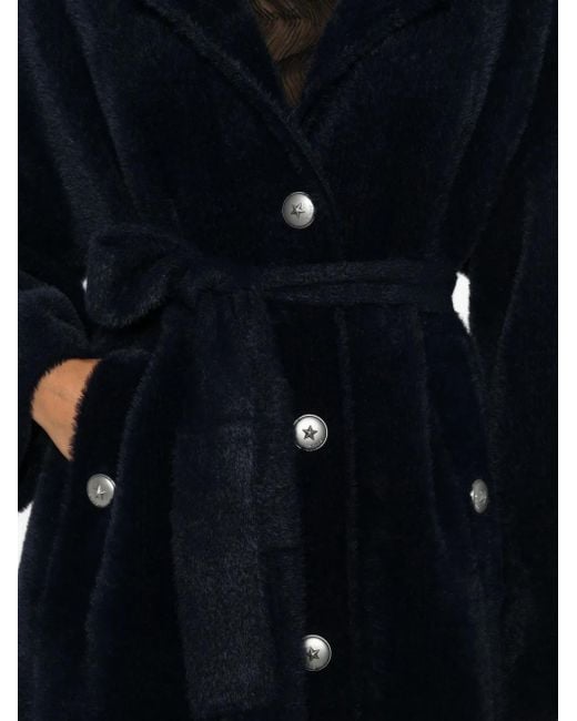 Pinko Blue Faux-Fur Coat
