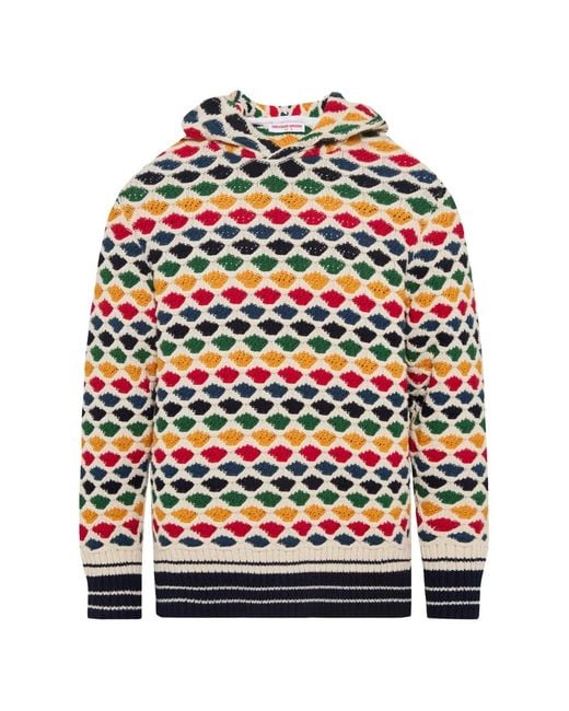 Orlebar Brown Natural Kirk Pattern Hoodie for men