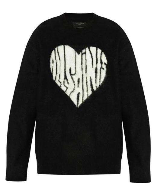 AllSaints Black Bubble Sweater for men
