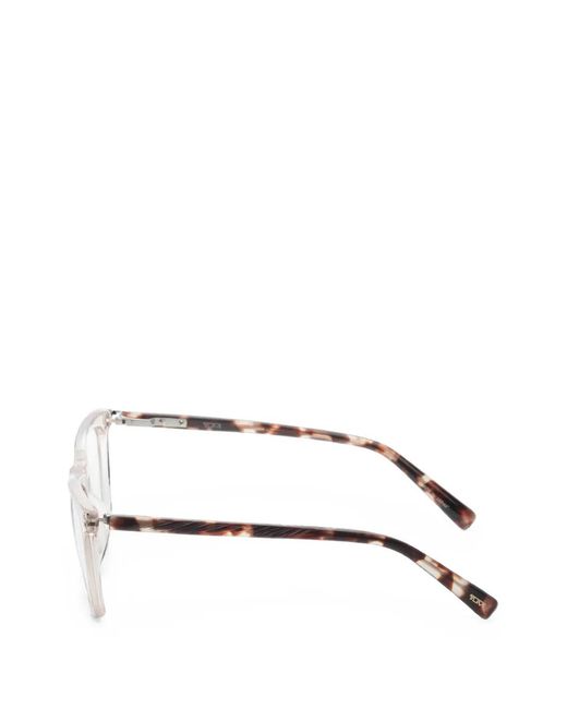 Tumi Natural Tortoiseshell-Effect Square-Frame Glasses