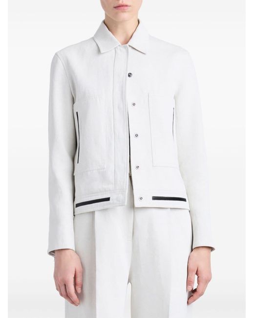 Proenza Schouler White Cotton-linen Blend Jacket