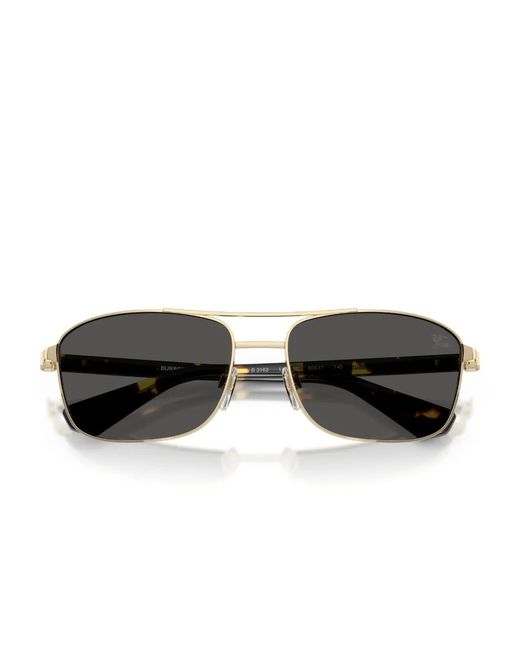 Burberry Gray Rectangle-Frame Sunglasses for men