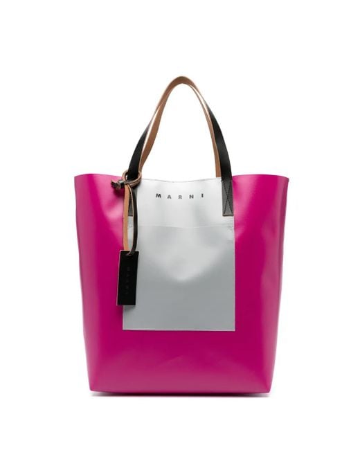 Sac Cabas À Logo Gravé Marni pour homme en coloris Pink