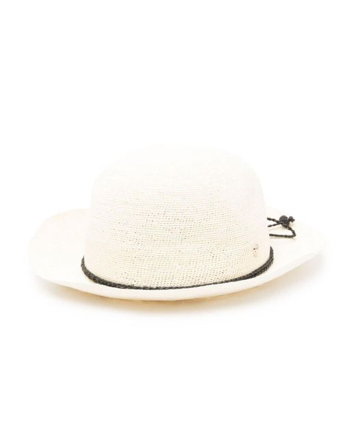 Helen Kaminski White Jolie Interwoven Hat