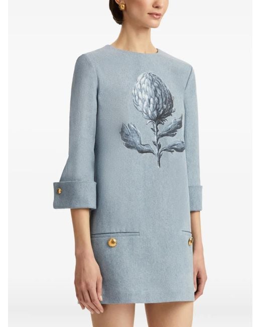 Oscar de la Renta ミニドレス Blue