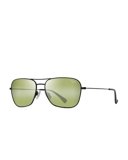 Occhiali Da Sole Na'Auao Con Montatura Stile Pilota di Maui Jim in Green