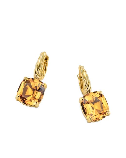 David Yurman Metallic 18Kt Marbella Citrine Earrings