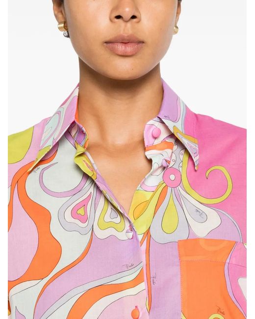 Emilio Pucci Pink Classic Button-Down Shirt