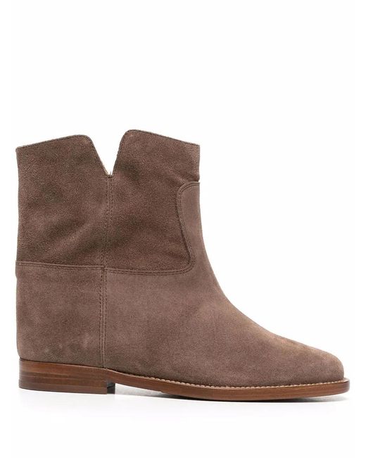 Via Roma 15 Brown Slip-On Ankle Boots