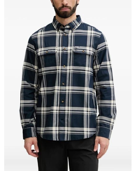 Fjallraven Blue Övik Lite Check-Pattern Shirt for men