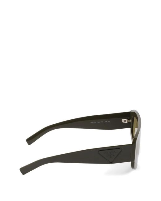 Prada Gray Sunglasses With Triangle Logo for men