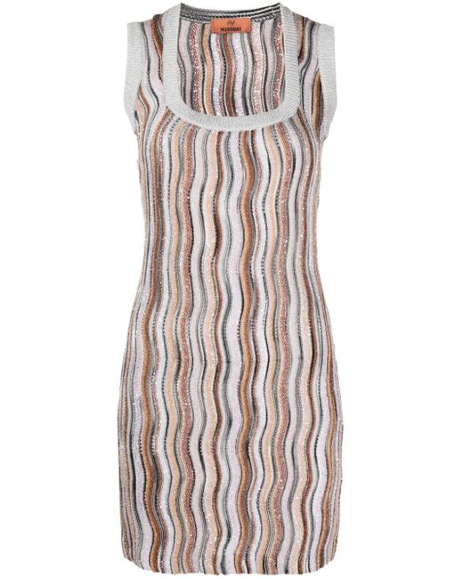 Missoni metallic-threading zigzag minidress - Black