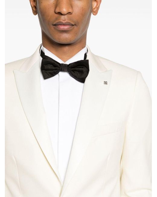 Tagliatore White Peak-lapels Single-breasted Suit for men