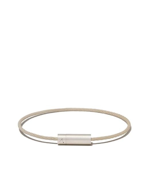 Le Gramme White 7 Grams Cable Bracelet