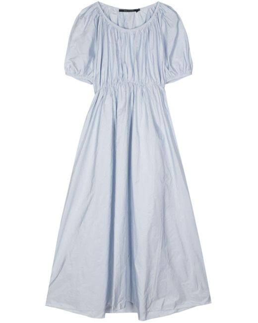 Sofie D'Hoore Blue Ruched Midi Dress