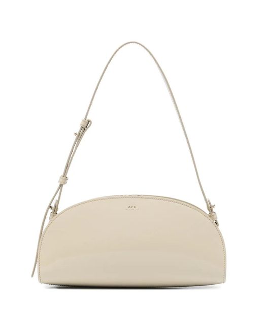 A.P.C. Natural Adjustable-Strap Half-Moon Shoulder Bag