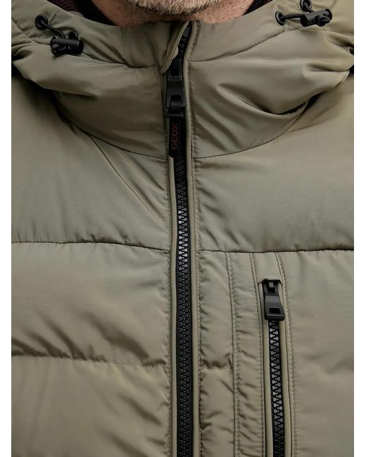 Plumífero Con Bolsillos Con Cremallera Geox de hombre de color Gray