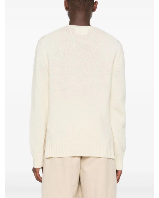Jil Sander Natural Ribbed-Knit Sweater for men