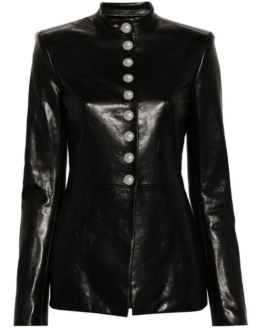 Khaite Black The Samuel Leather Jacket