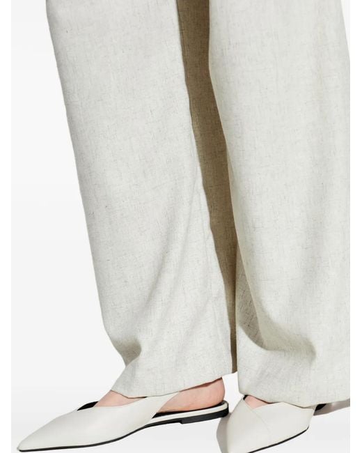 Furla White Sfera Pointed-Toe Leather Pumps