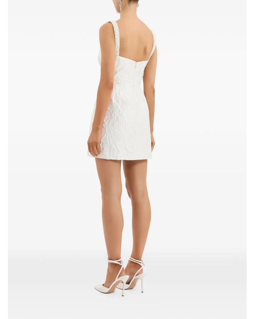 Rebecca Vallance White Winslet Beaded Mini Dress
