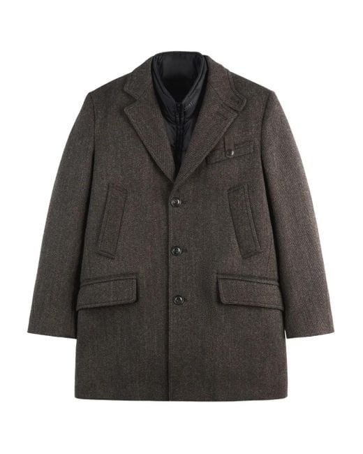 Fay Black Tailored Coat for men
