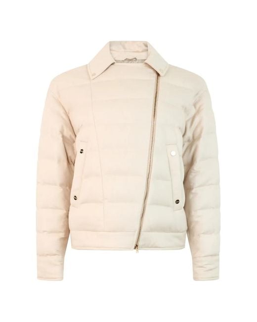 Herno Natural Asymmetric-Zip Puffer Jacket