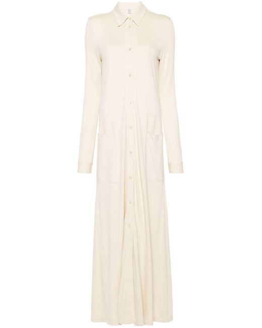 Totême  White Klassisches Jersey-Kleid