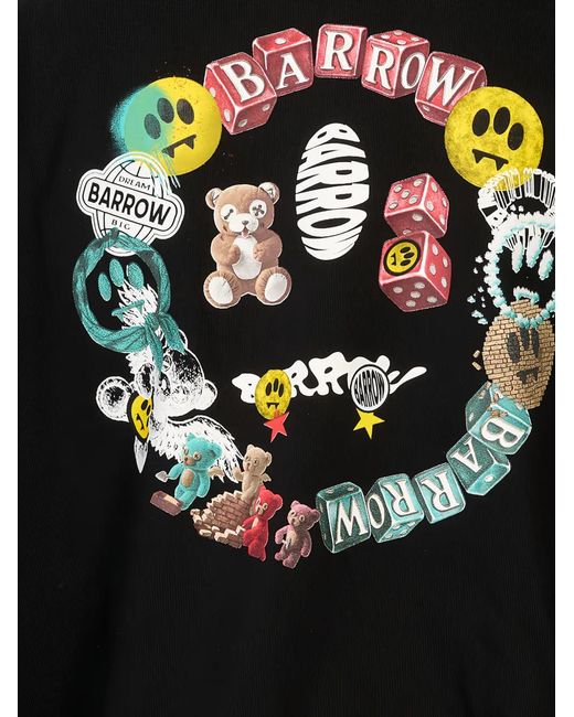 Barrow Black Graphic-Print Hoodie